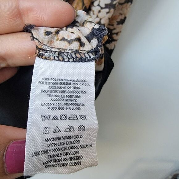 FREE PEOPLE Float Away Floral Romper Black and Mustard Size Medium - Picture 5 of 14